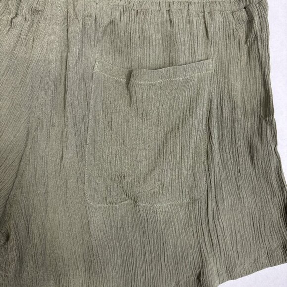 Prana Women's XL Fernie Short Sweet Agave Green Crinkle Gauze NWT Swim Cover - Picture 3 of 12